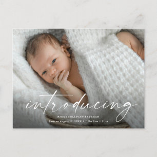 Script Introducing Baby Photo Thank You Card