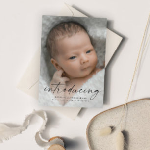 Script Introducing Baby Photo Thank You Card