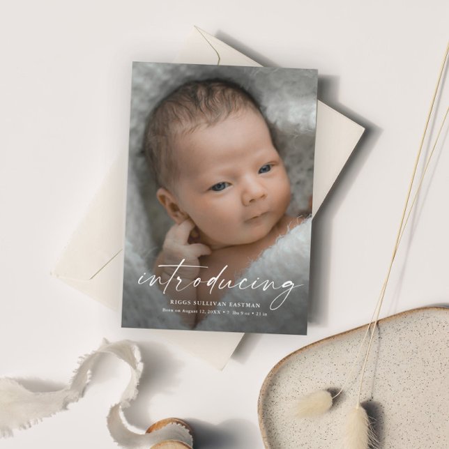 Script Introducing Baby Photo Thank You Card (Creator Uploaded)
