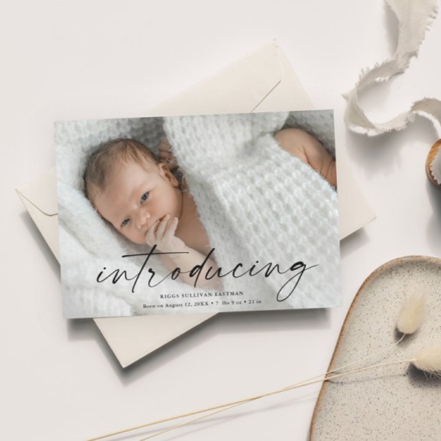 Script Introducing Baby Photo Thank You Card (Creator Uploaded)