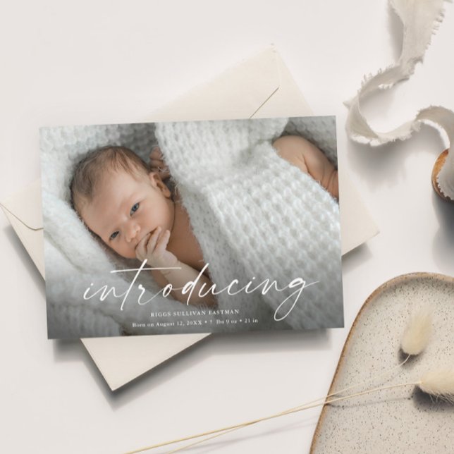 Script Introducing Baby Photo Thank You Card (Creator Uploaded)