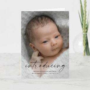 Script Introducing Baby Photo Thank You Card