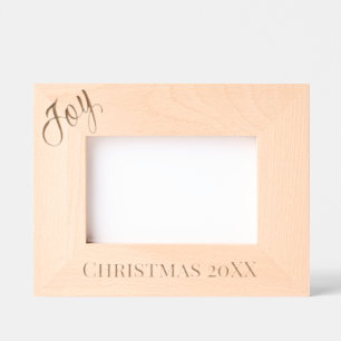 SCRIPT JOY, DATED CHRISTMAS PICTURE ETCHED FRAMES