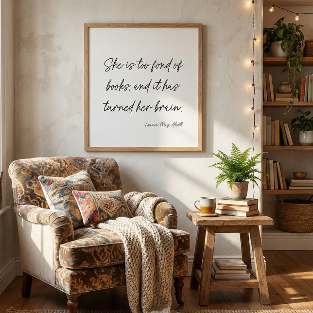 Script Lettering Book Lovers Literary Quote Art Poster (Creator Uploaded)