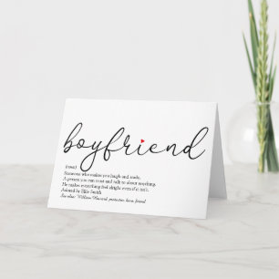 Script Love Heart Boyfriend Definition Card
