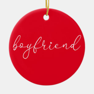 Script Love Heart Boyfriend Definition Ceramic Tree Decoration