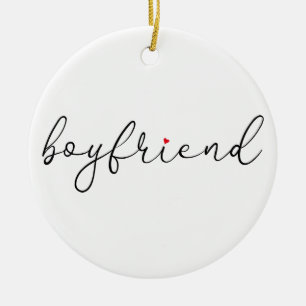 Script Love Heart Boyfriend Definition Ceramic Tree Decoration