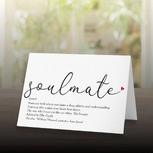 Script Love Heart Soulmate Definition Card