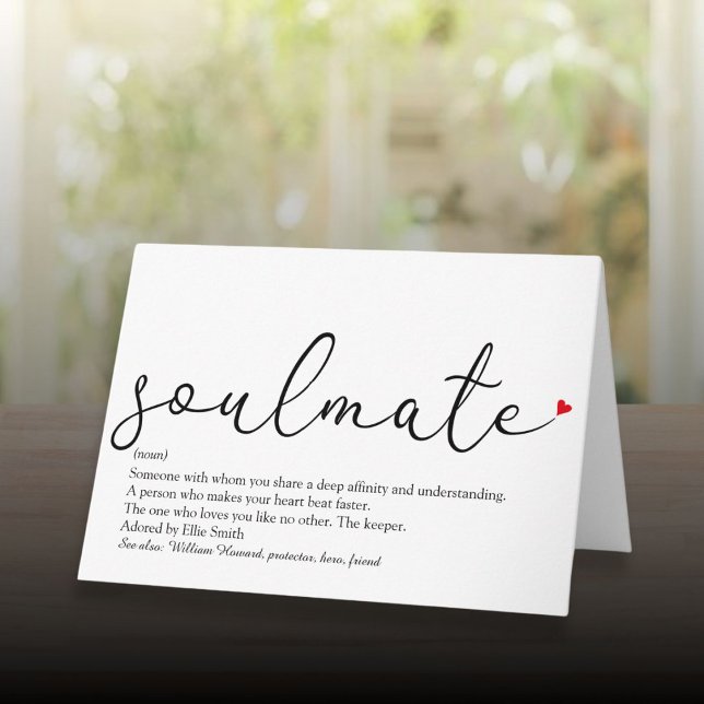 Script Love Heart Soulmate Definition Card (Script Love Heart Soulmate Definition Card)
