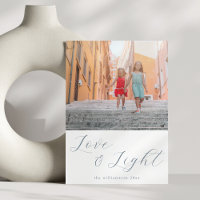 Script Love Light Simple Hanukkah 2 Blue Photo