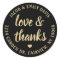 Script Love & Thanks Black & Gold Return Address