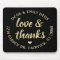 Script Love & Thanks Black & Gold Return Address