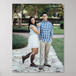 Script Love Vertical Portrait Foil Prints