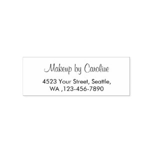 Script Makeup Studio Name Return Address Phone  Self-inking Stamp