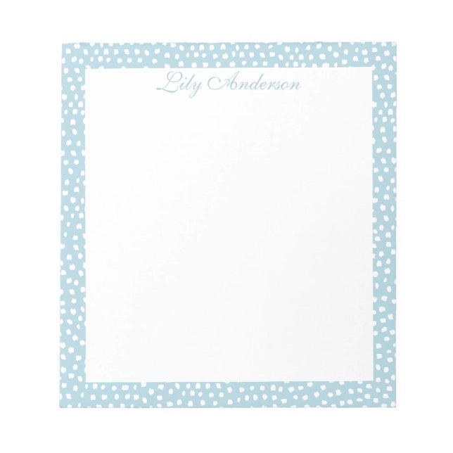 Script Mini spotted ocean Notepad (Front)