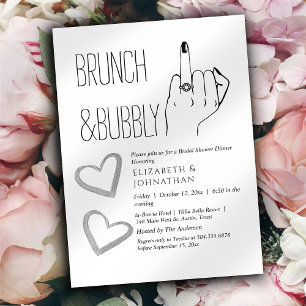 Script Minimal Brunch And Bubbly Invitation