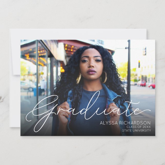 Script Mod Photo Graduation Party Invitation (Front)