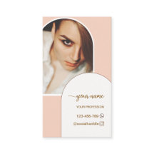 Script Modern arch pink photo qr code logo