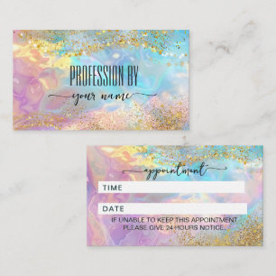 Script Modern opal stone Appointment Card
