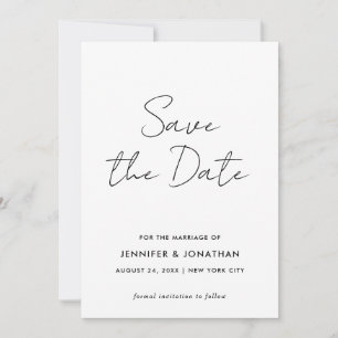 Script Modern Template Simple Black And White