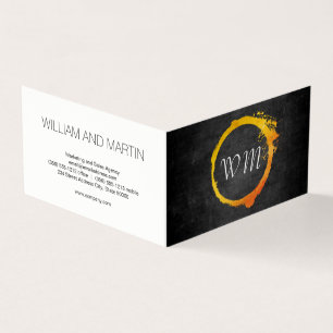 Script Monogram Business Card