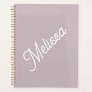 Script monogram, modern purple  planner
