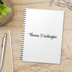 Script Monogram Name Notebook
