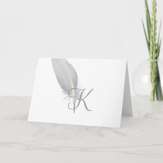 Script Monogram Note Cards- Chicken Scratch Note Card (Front)
