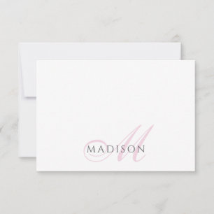 Script Monogram Pink Card