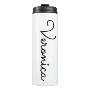 Script Monogram White Thermal Tumbler