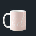 Script Name Chic Personalized Mug Pastel Peach<br><div class="desc">Pastel pink/peach mug featuring a custom name in a modern,  elegant script font. Wonderful as a birthday,  housewarming or bridesmaid gift.</div>