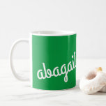 Script Name Custom Gift Kelly Green Coffee Mug<br><div class="desc">Gift this custom custom script name mug to the coffee or tea lover in your life. Personalise the name and drink type. In kelly green and white Makes a wonderful gift for graduation,  mother's day,  Christmas,  birthdays and bridesmaids. Part of a collection from Parcel Studios.</div>
