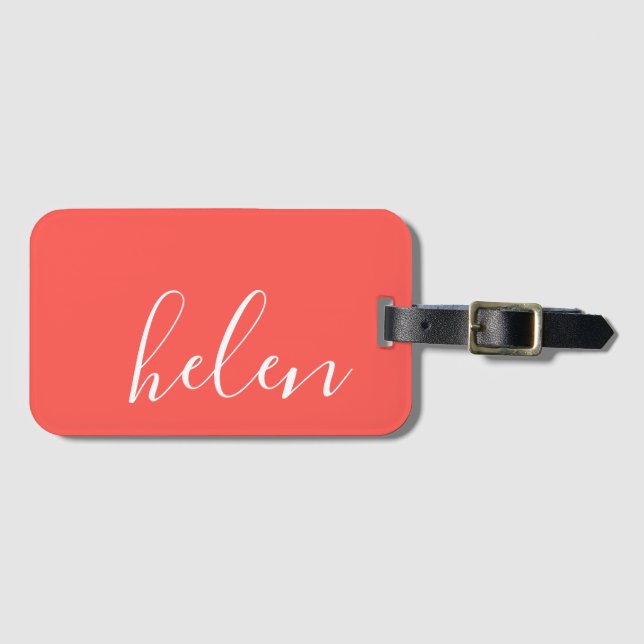 Script Name Luggage Tag (Front Horizontal)