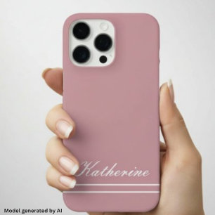 Script Name Minimalist Dusty Rose iPhone 16 Pro Max Case