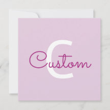 Script Name & Monogram | Magenta & Light Purple