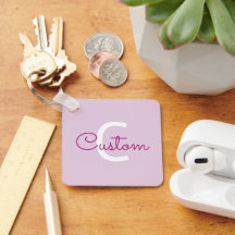 Script Name & Monogram | Magenta & Light Purple