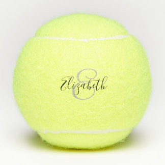 Script Name Monogram Personalised Tennis Balls