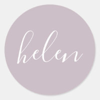 Script Name Personalised Dusty Purple Elegant