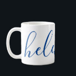 Script Name Personalised Gift Custom Blue Mug<br><div class="desc">A gorgeous mug featuring a custom name in a modern,  elegant script font. In navy blue and white. Wonderful as a mother's day,  holiday,  birthday,  housewarming or bridesmaid gift.</div>