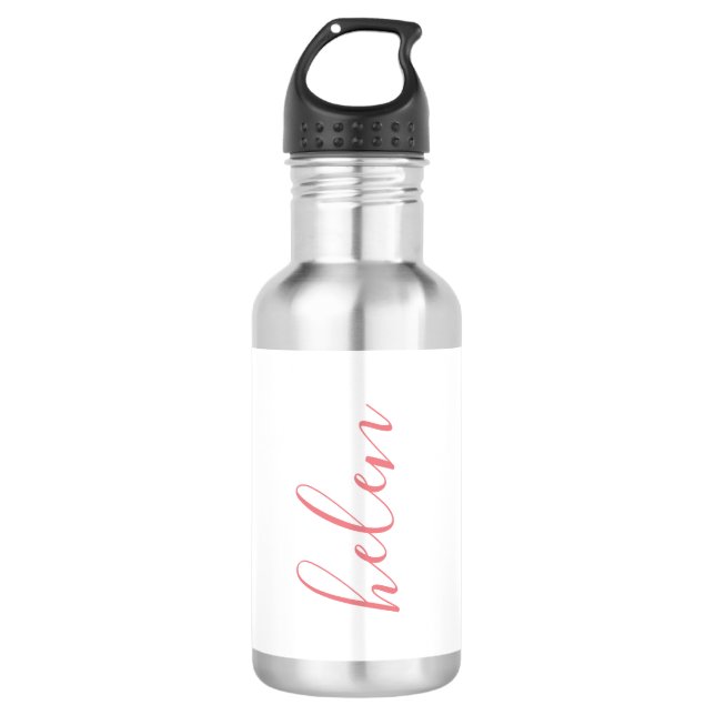 Script Name Personalised Gift Custom Pink 710 Ml Water Bottle (Front)