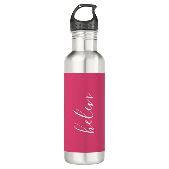 Script Name Personalised Gift Custom Pink 710 Ml Water Bottle (Front)