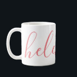 Script Name Personalised Gift Custom Pink Mug<br><div class="desc">A gorgeous mug featuring a custom name in a modern,  elegant script font. In pink and white. Wonderful as a mother's day,  holiday,  birthday,  housewarming or bridesmaid gift.</div>