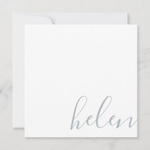 Script Name Personalised Grey Card