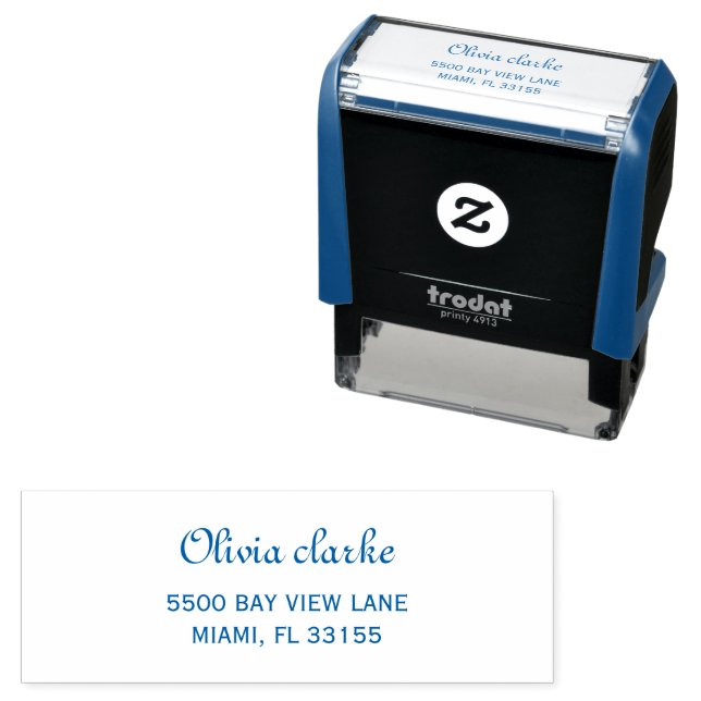 Script Name Self-inking Stamp (In Situ)