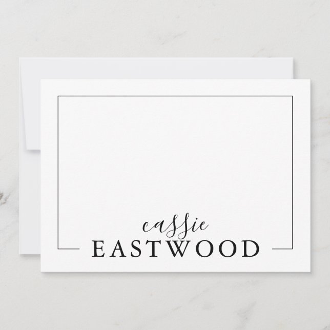 Script Name Serif Note Cards (Front)
