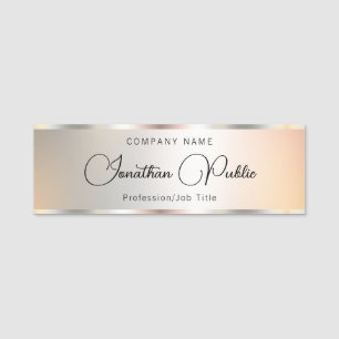 Script Name Silver Elegant Template Typography Tag