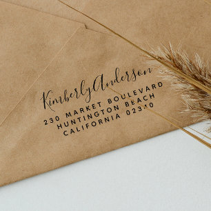 Script Name & Simple Return Address Self-inking Stamp