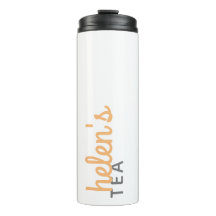 Script Name Tea Tumbler Custom Gift in Orange