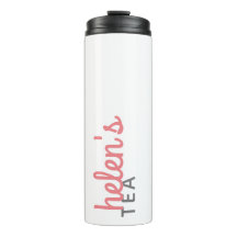 Script Name Tea Tumbler Custom Gift in Pink