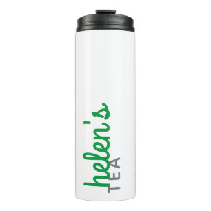 Script Name Tea Tumbler Custom Gift Kelly Green